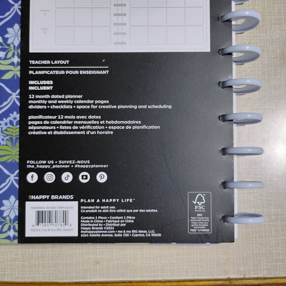 New Happy Planner Garden Trellis Teacher 12-Month Planner July 2025-June 2026 - Picture 9 of 9